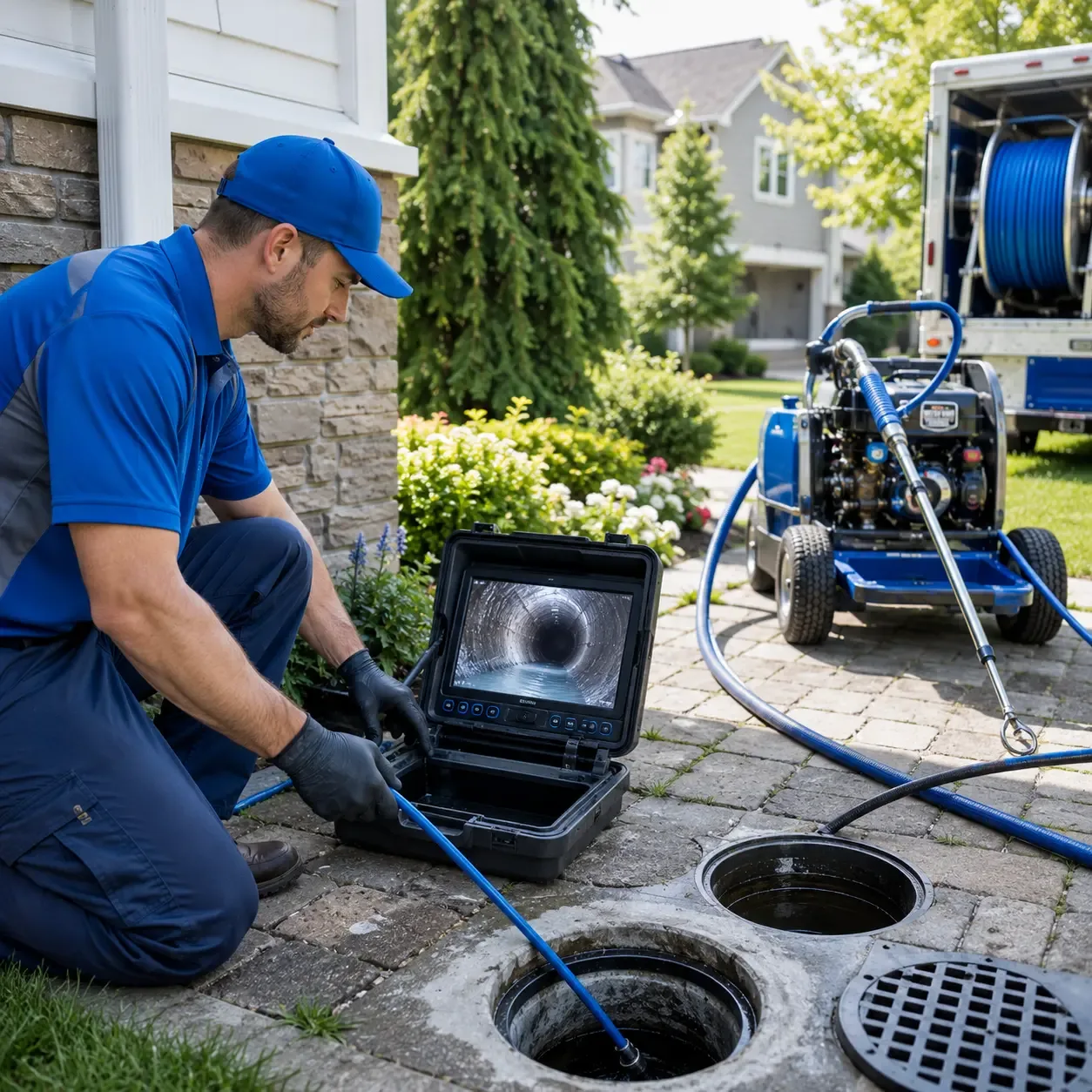 Outdoor drain cleaning professionals serving Chenango Forks, NY