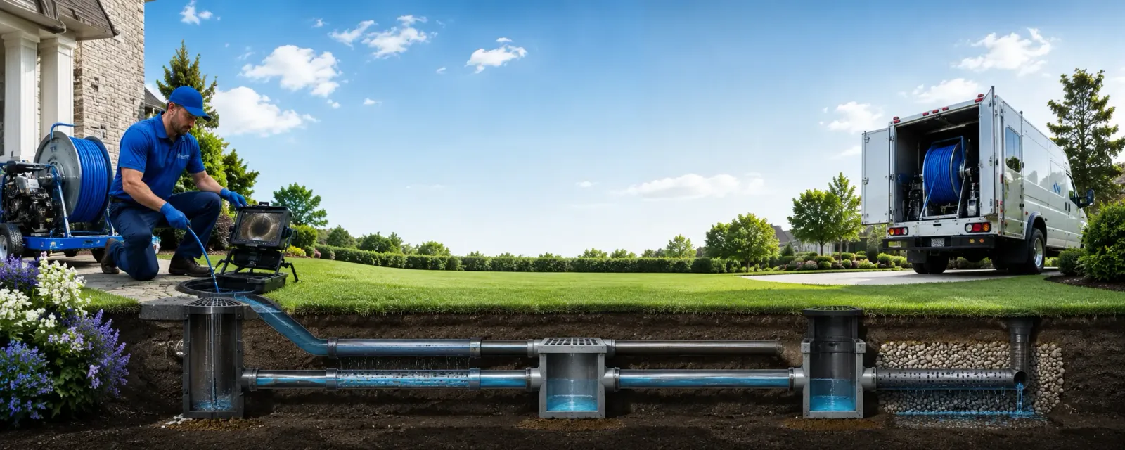 Outdoor drain cleaning information for Chenango Forks, NY